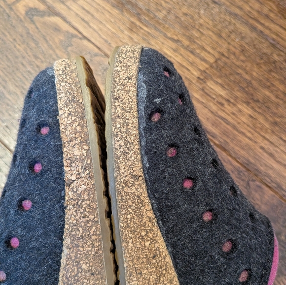 Haflinger Grizzly Holly Wool Clogs Grey Purple Size 39 (8) - Picture 10 of 14